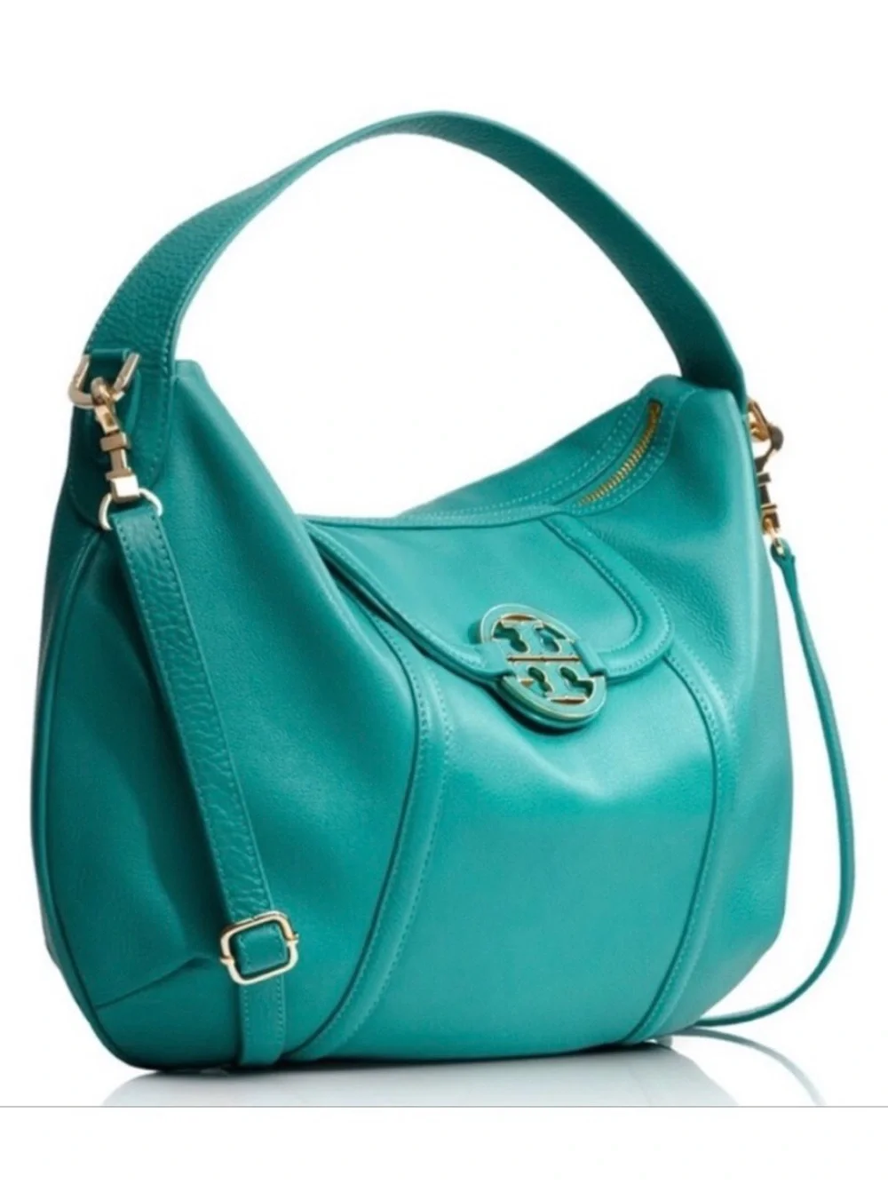 Tory Burch Amanda Crossbody Hobo in Turquoise